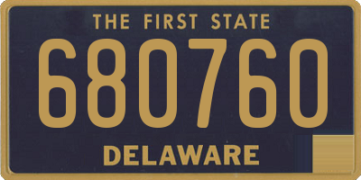 DE license plate 680760
