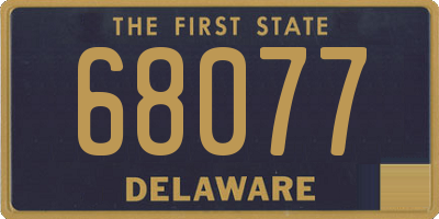 DE license plate 68077