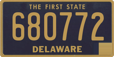 DE license plate 680772