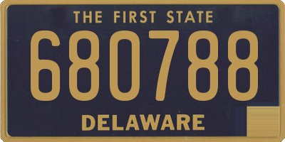 DE license plate 680788