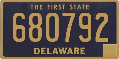 DE license plate 680792