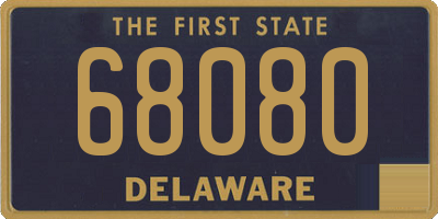 DE license plate 68080