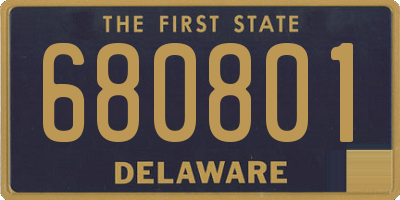 DE license plate 680801
