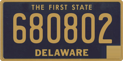 DE license plate 680802