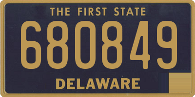 DE license plate 680849