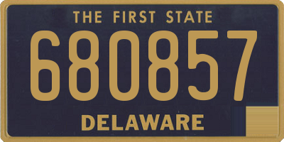 DE license plate 680857