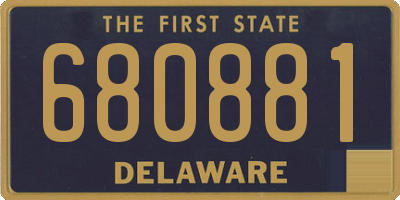 DE license plate 680881