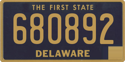 DE license plate 680892
