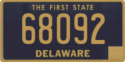 DE license plate 68092