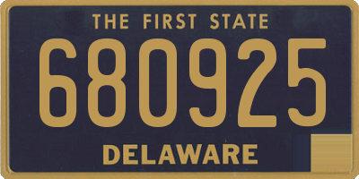 DE license plate 680925