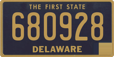 DE license plate 680928