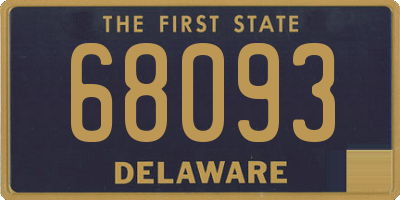 DE license plate 68093