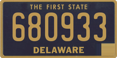 DE license plate 680933