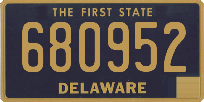 DE license plate 680952