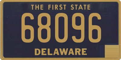DE license plate 68096