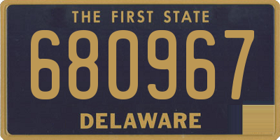 DE license plate 680967
