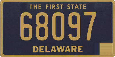 DE license plate 68097