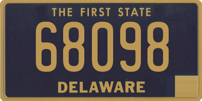 DE license plate 68098