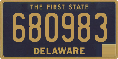 DE license plate 680983