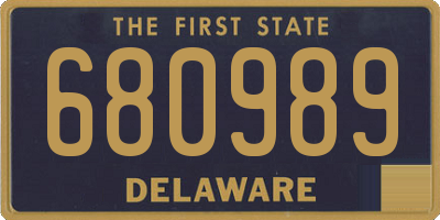 DE license plate 680989