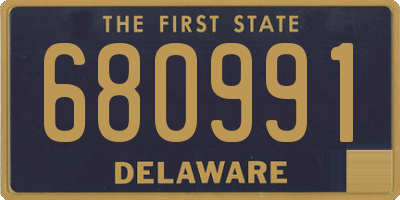 DE license plate 680991