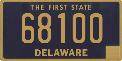 DE license plate 68100