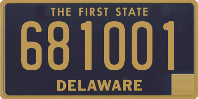 DE license plate 681001