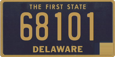 DE license plate 68101