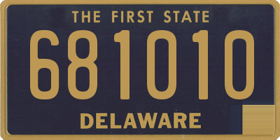 DE license plate 681010