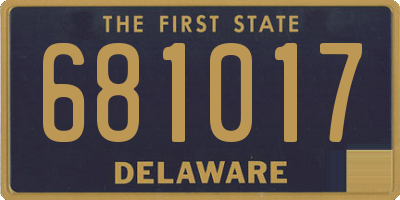 DE license plate 681017