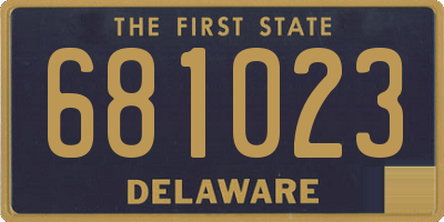 DE license plate 681023