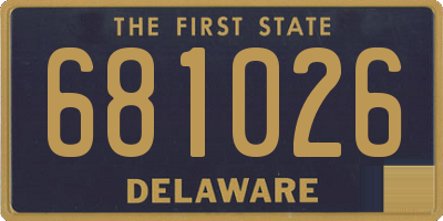 DE license plate 681026