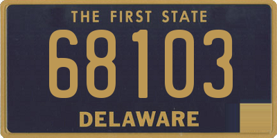 DE license plate 68103