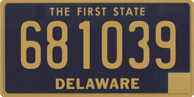 DE license plate 681039