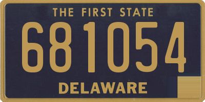 DE license plate 681054