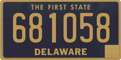 DE license plate 681058