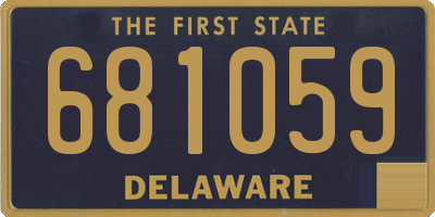 DE license plate 681059