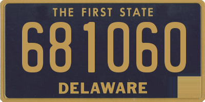 DE license plate 681060