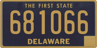 DE license plate 681066