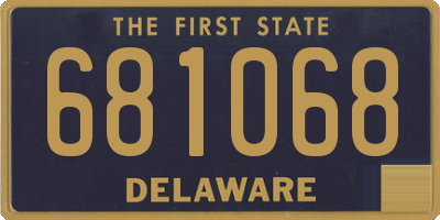 DE license plate 681068