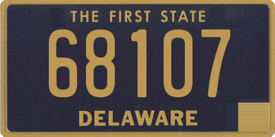 DE license plate 68107