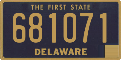 DE license plate 681071