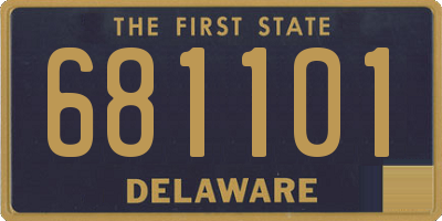 DE license plate 681101