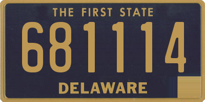 DE license plate 681114