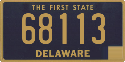 DE license plate 68113