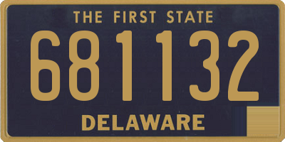 DE license plate 681132