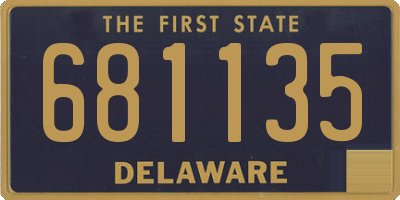 DE license plate 681135