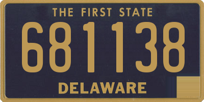 DE license plate 681138