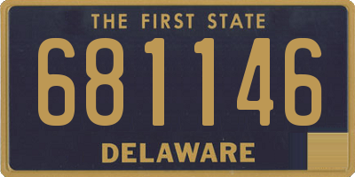 DE license plate 681146
