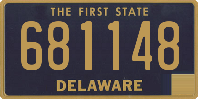 DE license plate 681148